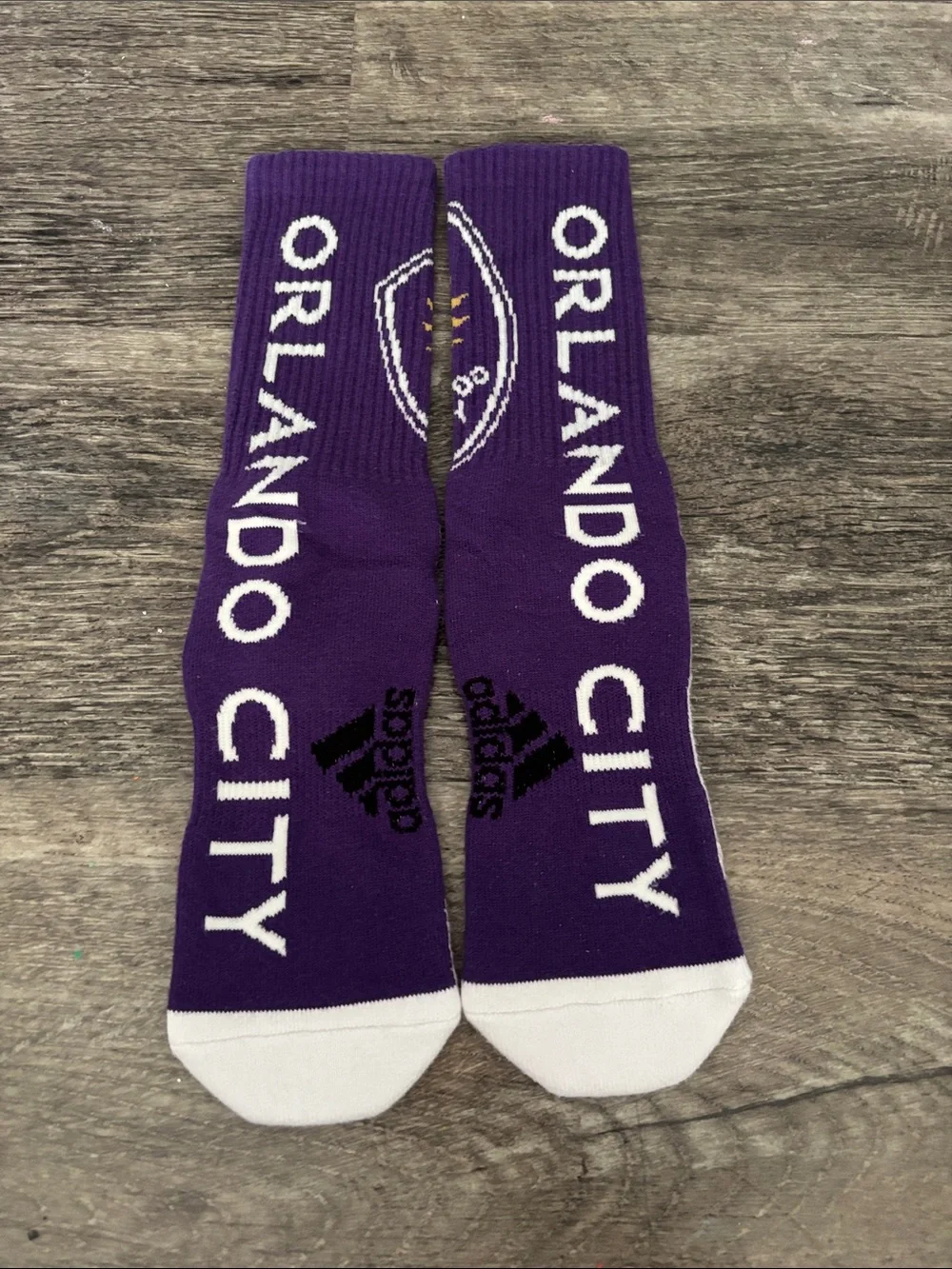 adidas Purple and White Orlando City Crew Socks